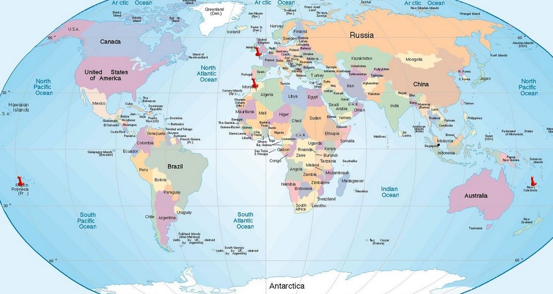 Carte de notre présence à travers le monde